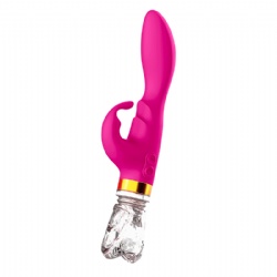 Crystal Handle Rabbit Vibrator Sex Toy